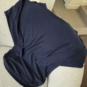 Navy Blue Long Sleeve Top